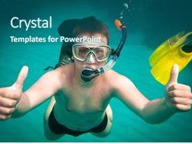  Presentation with brain - Audience pleasing slides consisting of brains fish - snorkeler diving along the brain backdrop and a  colored foreground