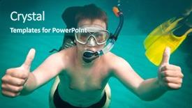  Presentation with brain - Audience pleasing slides consisting of brains fish - snorkeler diving along the brain backdrop and a  colored foreground