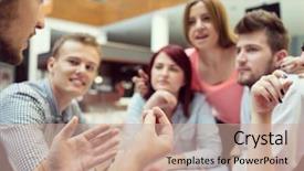  Presentation with modern building - Amazing PPT theme having brainstorming and ideas at meeting backdrop and a  colored foreground