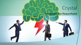  Presentation with solutions - Slide set having brainstorming-concept-as-a-way background and a  colored foreground