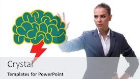  Presentation with solutions - Slides featuring brainstorming-concept-as-a-way background and a  colored foreground