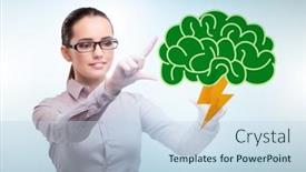  Presentation with solutions - PPT layouts consisting of brainstorming-concept-as-a-way background and a  colored foreground