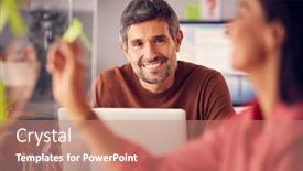  Presentation with creative - Theme consisting of brainstorming-creative-business-team-putting background and a coral colored foreground