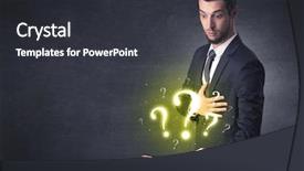  Presentation with swot analysis question mark word - Slides with brainwashing - businessman holding a book background and a dark gray colored foreground