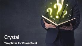  Presentation with brainwashing - PPT theme with brainwashing - businessman holding a book background and a dark gray colored foreground