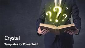  Presentation with brainwashing - PPT theme having brainwashing - businessman holding a book background and a dark gray colored foreground