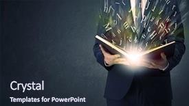  Presentation with brainwashing - Amazing theme having brainwashing - businessman holding book with letter backdrop and a wine colored foreground