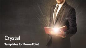  Presentation with kids reading book - PPT layouts enhanced with brainwashing - man holding and reading background and a dark gray colored foreground