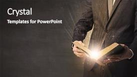  Presentation with brainwashing - Theme having brainwashing - man holding and reading background and a dark gray colored foreground