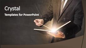  Presentation with shiny - Slides enhanced with brainwashing - man holding and reading background and a dark gray colored foreground