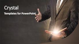  Presentation with brainwashing - Presentation featuring brainwashing - man holding and reading background and a dark gray colored foreground