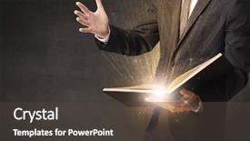  Presentation with brainwashing - Amazing presentation theme having brainwashing - man holding and reading backdrop and a dark gray colored foreground