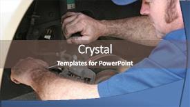  Presentation with car brake - Slides with car's front disc brake background and a tawny brown colored foreground