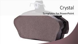  Presentation with brake - Presentation enhanced with brake pad on a white background background and a white colored foreground