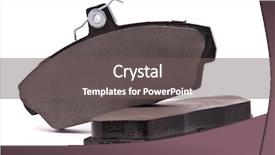  Presentation with car brake - PPT theme consisting of brake pads on a white background and a gray colored foreground
