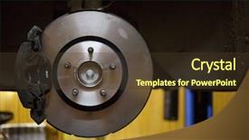  Presentation with brake - Beautiful theme featuring brake system of automotive backdrop and a tawny brown colored foreground