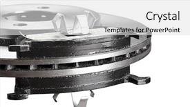  Presentation with wheel axle - Colorful presentation theme enhanced with brake wheel backdrop and a light gray colored foreground