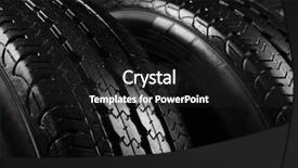  Presentation with tires - Cool new slide deck with braking system - modern car tires closeup backdrop and a  colored foreground