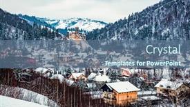  Presentation with romania - Cool new slide set with bran castle in romania backdrop and a ocean colored foreground