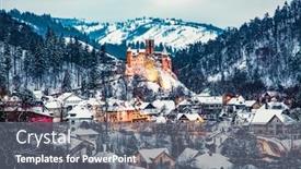  Presentation with romania - Presentation having bran or dracula castle in romania background and a gray colored foreground