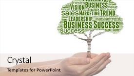  Presentation with green tree - Audience pleasing PPT layouts consisting of branch company - concept or conceptual green tree backdrop and a  colored foreground