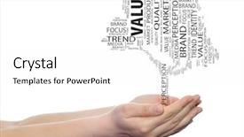  Presentation with business value - Presentation design consisting of branch company - concept or conceptual tree word background and a  colored foreground