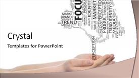  Presentation with corporate advertising - PPT theme enhanced with branch company - concept or conceptual tree word background and a  colored foreground