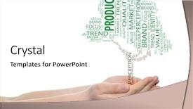  Presentation with corporate advertising - Beautiful slide deck featuring branch company - concept or conceptual tree word backdrop and a  colored foreground