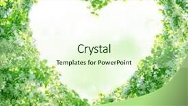  Presentation with heart - Audience pleasing slide deck consisting of branches form a heart-shape backdrop and a soft green colored foreground