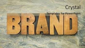  Presentation with culture is your brand - Beautiful presentation theme featuring brand - a word in vintage backdrop and a  colored foreground