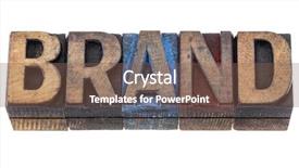  Presentation with black ink - PPT layouts with brand - isolated word in vintage background and a violet colored foreground