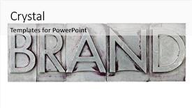  Presentation with brand - Amazing presentation theme having brand - isolated word in vintage backdrop and a white colored foreground