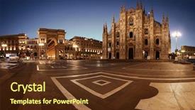  Presentation with galleria vittorio emanuele ii - Colorful slide set enhanced with brand architecture - galleria vittorio emanuele ii backdrop and a tawny brown colored foreground
