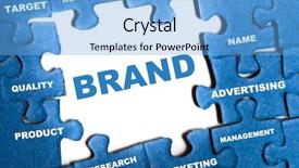  Presentation with blue puzzle pieces - Theme with brand blue puzzle pieces assembled background and a light blue colored foreground