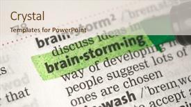  Presentation with definition - Presentation theme with brand definition highlighted in green in the dictionary background and a lemonade colored foreground