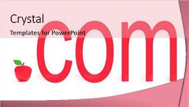  Presentation with brand - Beautiful presentation theme featuring brand extension - com with an apple backdrop and a coral colored foreground