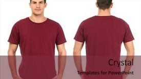  Presentation with welcome back design - Audience pleasing theme consisting of brand fashion - front and back views backdrop and a tawny brown colored foreground