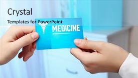  Presentation with medical service - Presentation theme having medical service concept female hand background and a arctic colored foreground