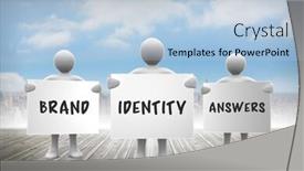  Presentation with brand - Beautiful PPT theme featuring cityscape on the horizon backdrop and a light blue colored foreground