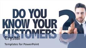  Presentation with brand loyalty - Slide deck with brand loyalty - business man pointing the text background and a teal colored foreground