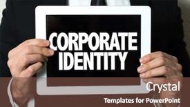 Presentation with corporate - Colorful slide set enhanced with brand loyalty - corporate identity backdrop and a tawny brown colored foreground
