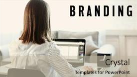  Presentation with branding - Theme featuring brand marketing concept word branding background and a mint green colored foreground