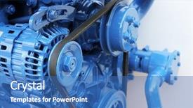  Presentation with diesel engine - Amazing slides having paintbrushes and another tools in art studio backdrop and a light gray colored foreground