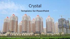  Presentation with transportation brand new cars - Audience pleasing PPT theme consisting of brand new area of dalian backdrop and a light blue colored foreground