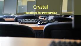  Presentation with monitor computer - Cool new presentation theme with brand new computer with tft backdrop and a violet colored foreground