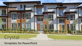  Presentation with transportation brand new cars - Slide deck consisting of brand-new-contemporary-townhomes background and a mint green colored foreground