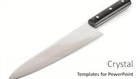  Presentation with brand - Beautiful PPT layouts featuring brand-new-japanese-knife-isolated backdrop and a white colored foreground