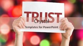  Presentation with trust - Slide deck consisting of brand positioning strategies - trust card with colorful background background and a coral colored foreground