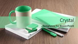  Presentation with brand promotion - PPT theme consisting of brand promotion - blank green and white goods background and a seafoam green colored foreground