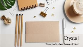  Presentation with branding - Beautiful presentation featuring brand promotion - blank items as mockups backdrop and a soft green colored foreground